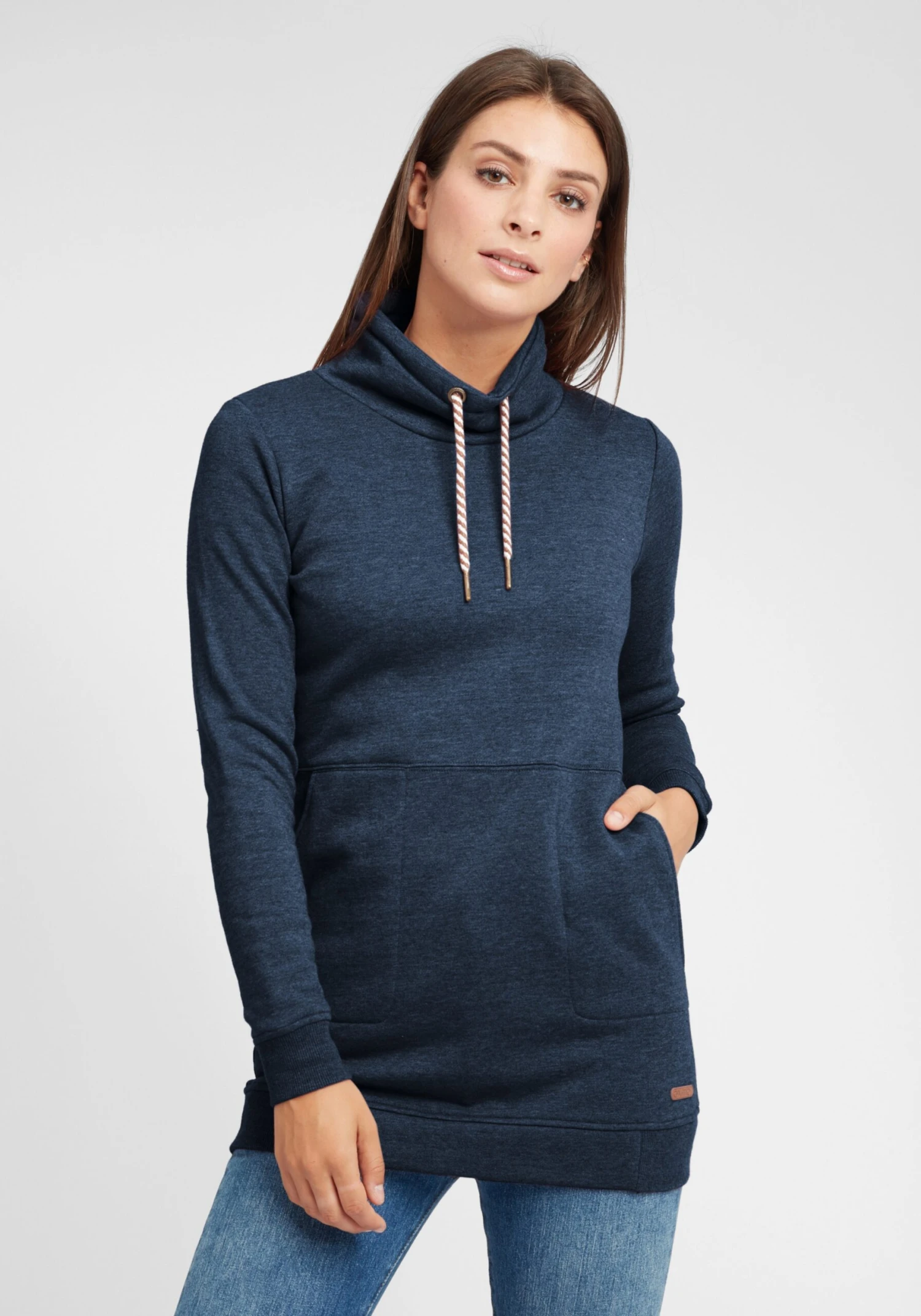 OXMO Longpullover Hoodie Vilma Frauen Blau 2 OXMO Longpullover Hoodie Vilma Frauen Blau – Bild 2