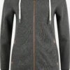 OXMO Sweatjacken Sweatjacke Vicky Straight-Zip Frauen Grau