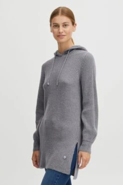 OXMO Kapuzenpullover Strickpullover Norma Frauen Graumeliert -OXMO Verkaufs-Shop c8e677d9c37b5cb9bb8b611562cbb83c