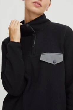 OXMO Outdoorjacken Fleecejacke Frauen Schwarz -OXMO Verkaufs-Shop ca1b02518099aa54e15d3daa95aedca2