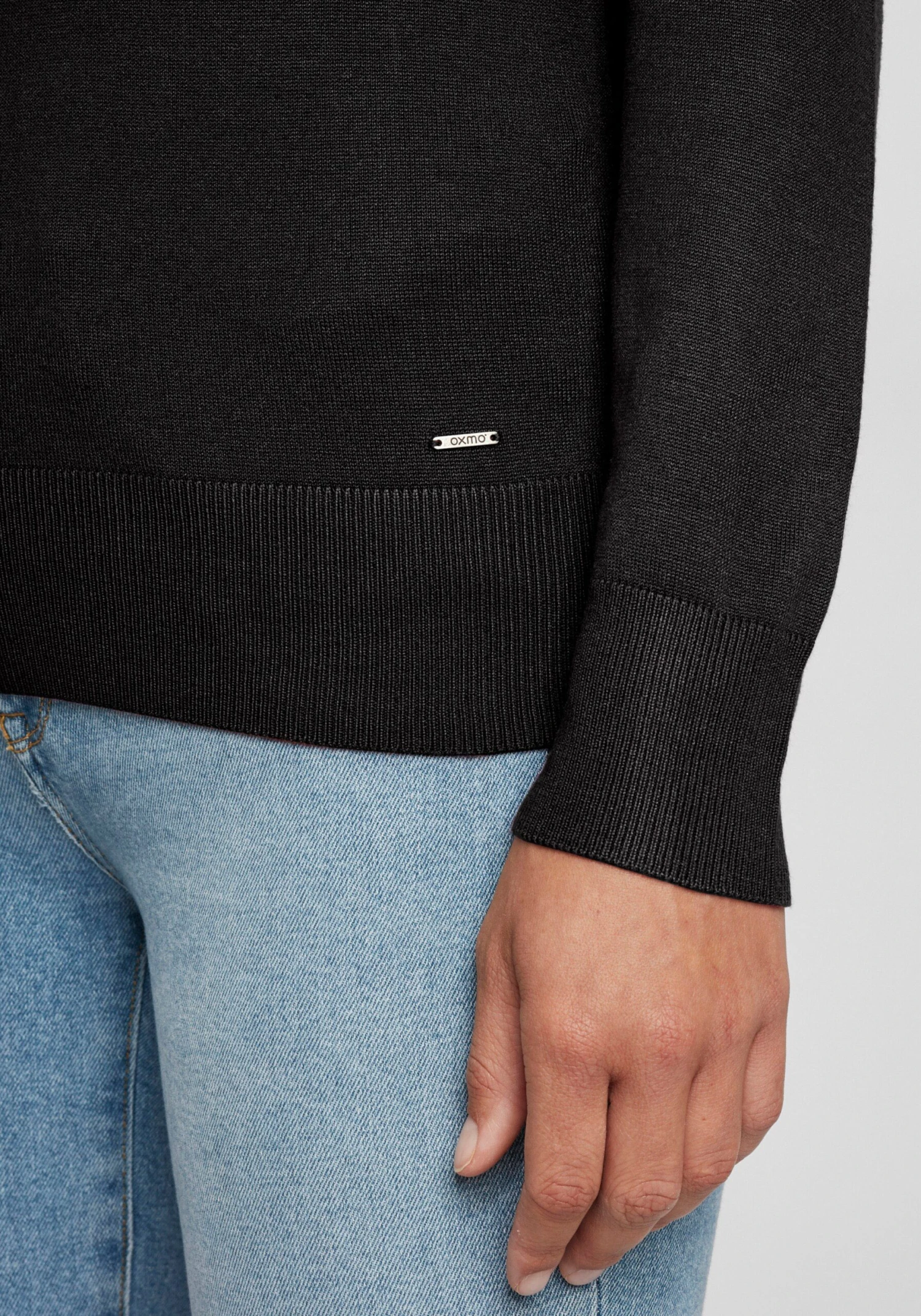 OXMO Pullover Rollkragenpullover Wina Frauen Schwarz 6 OXMO Pullover Rollkragenpullover Wina Frauen Schwarz – Bild 6