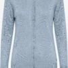 OXMO Strickjacken Strickjacke Hlin Frauen Blau