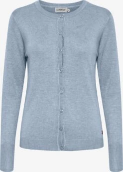 OXMO Strickjacken Strickjacke Hlin Frauen Blau