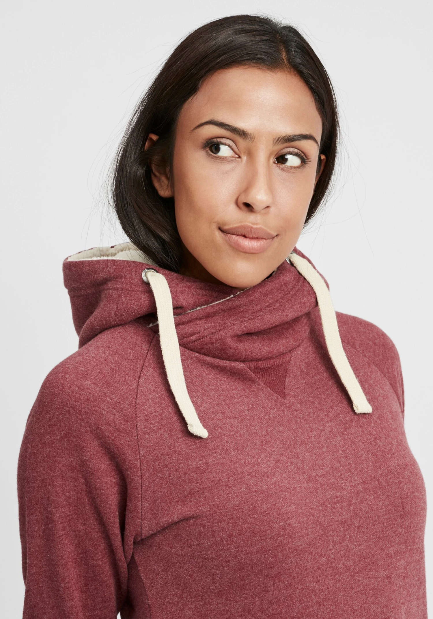 OXMO Hoodies Hoodie Julia Pile Frauen Rot / Bordeaux 5 OXMO Hoodies Hoodie Julia Pile Frauen Rot / Bordeaux – Bild 5