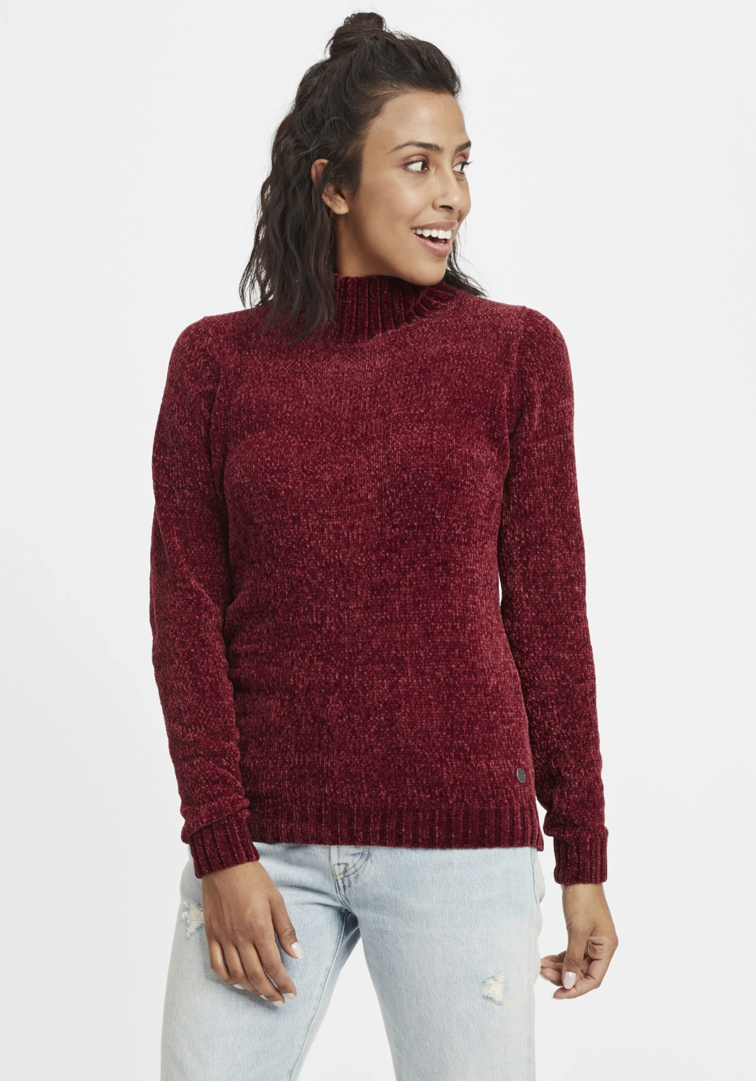 OXMO Feinstrickpullover Pullover Estella Frauen Rot 2 OXMO Feinstrickpullover Pullover Estella Frauen Rot – Bild 2