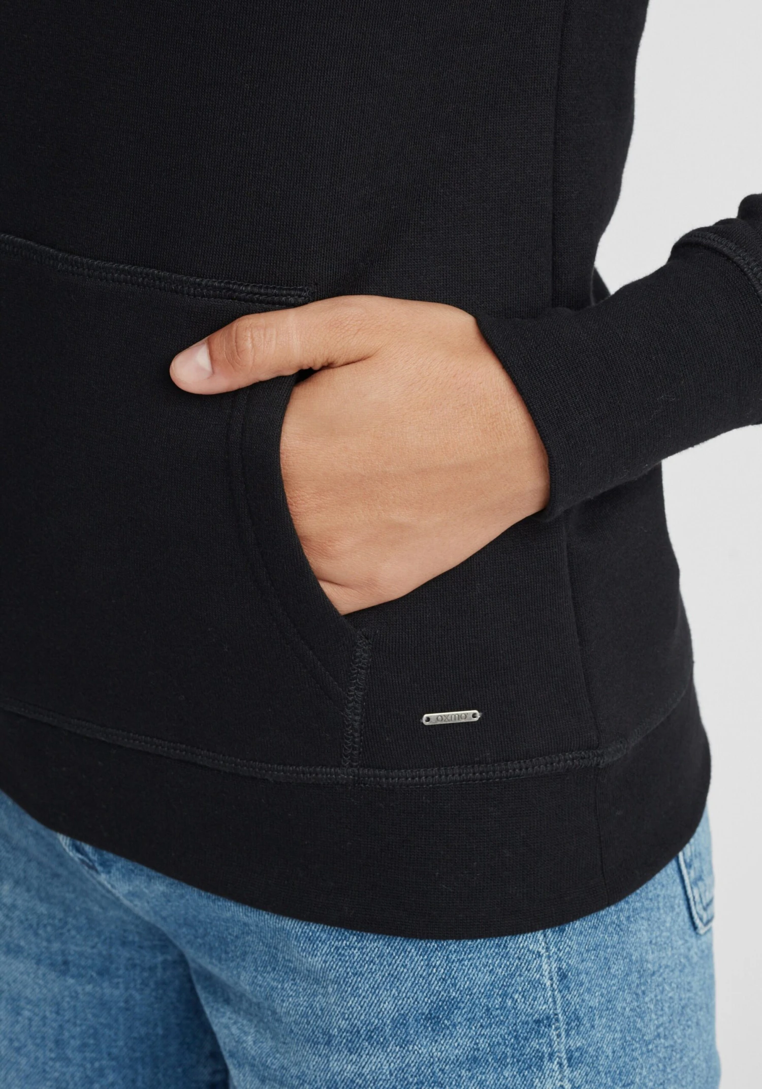 OXMO Kapuzenpullover Hoodie Olive Frauen Schwarz 6 OXMO Kapuzenpullover Hoodie Olive Frauen Schwarz – Bild 6