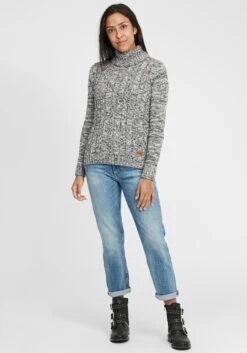 OXMO Pullover Rollkragenpullover Philipa Frauen Grau / Hellgrau / Graumeliert -OXMO Verkaufs-Shop ce57bd7d07a27363cb8a029298306a04