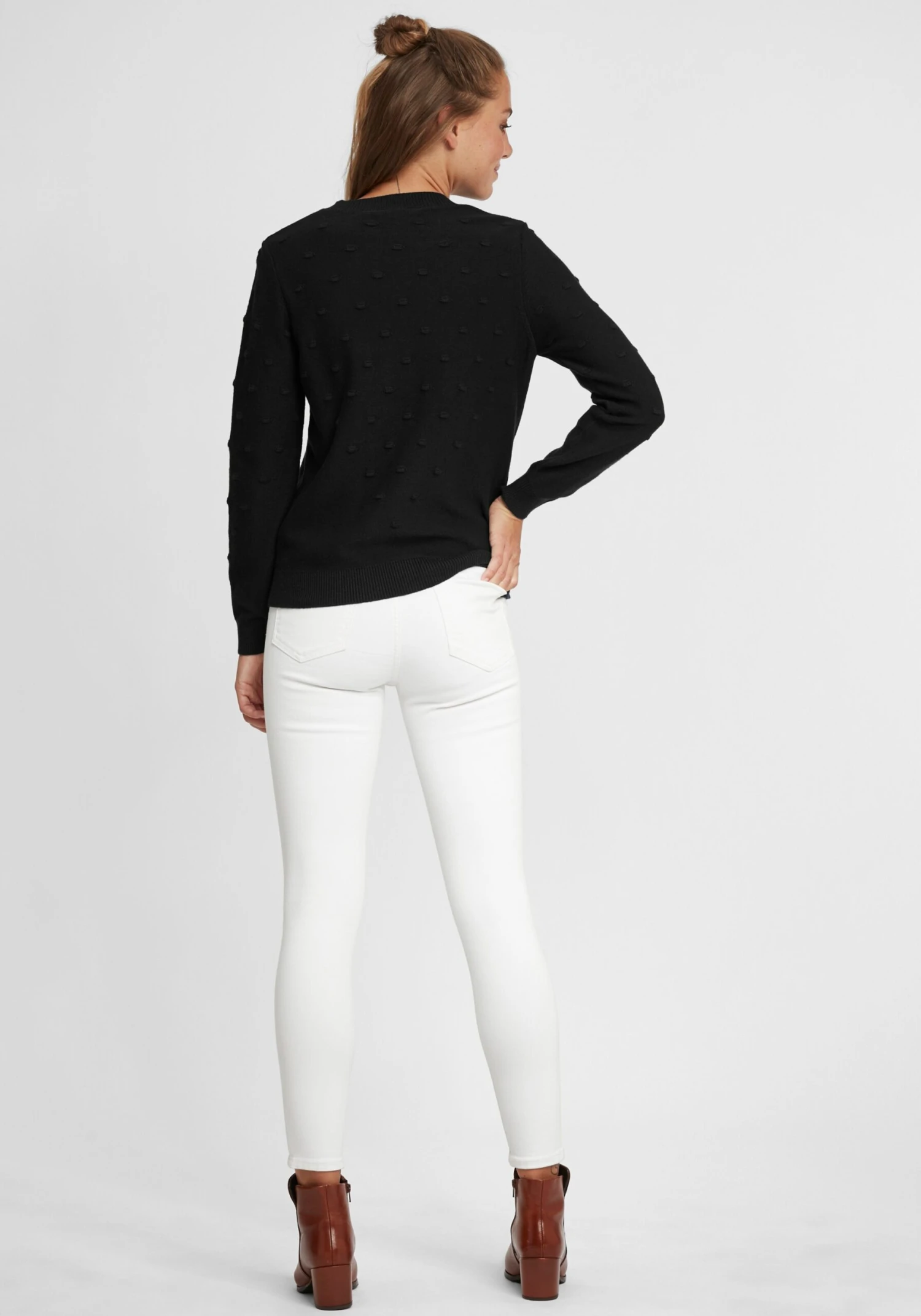 OXMO Feinstrickpullover Pullover Dotta Frauen Schwarz 4 OXMO Feinstrickpullover Pullover Dotta Frauen Schwarz – Bild 4
