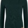 OXMO Feinstrickpullover Strickpullover Sarah Frauen Tanne