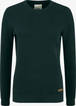 OXMO Feinstrickpullover Strickpullover Sarah Frauen Tanne