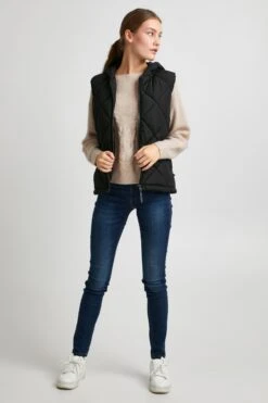 OXMO Westen Weste Stana Frauen Schwarz -OXMO Verkaufs-Shop d28399e62226c619037f1ef4d4cf4823
