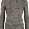 OXMO Rollkragenpullover Strickpullover Philicita Frauen Grau