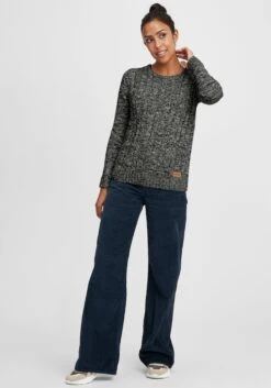 OXMO Feinstrickpullover Strickpullover Phia Frauen Anthrazit -OXMO Verkaufs-Shop d57ca4c5956c4b5def82c53187e27a3b
