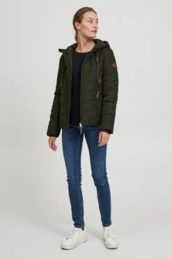 OXMO Winterjacken Winterjacke Mala Frauen Dunkelgrün -OXMO Verkaufs-Shop d8410d681f7cc7df1336e2fddf8f8279