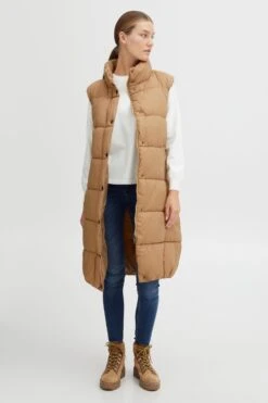 OXMO Westen Steppweste Bodani Frauen Braun -OXMO Verkaufs-Shop d9cc24b0dcd55458a72a472ca628a2a2