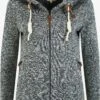 OXMO Sweatjacken Strickfleecejacke Thory Frauen Grau
