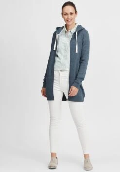 OXMO Sweatjacken Kapuzensweatjacke Olinda Frauen Blau -OXMO Verkaufs-Shop d9dc29c9df1e1ee46374d6068a03a848