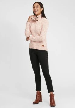 OXMO Rollkragenpullover Strickpullover Philicita Frauen Rosa -OXMO Verkaufs-Shop dc2860799a28a4327af0a643dbe79226