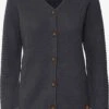 OXMO Strickjacken Strickjacke Helga Frauen Grau