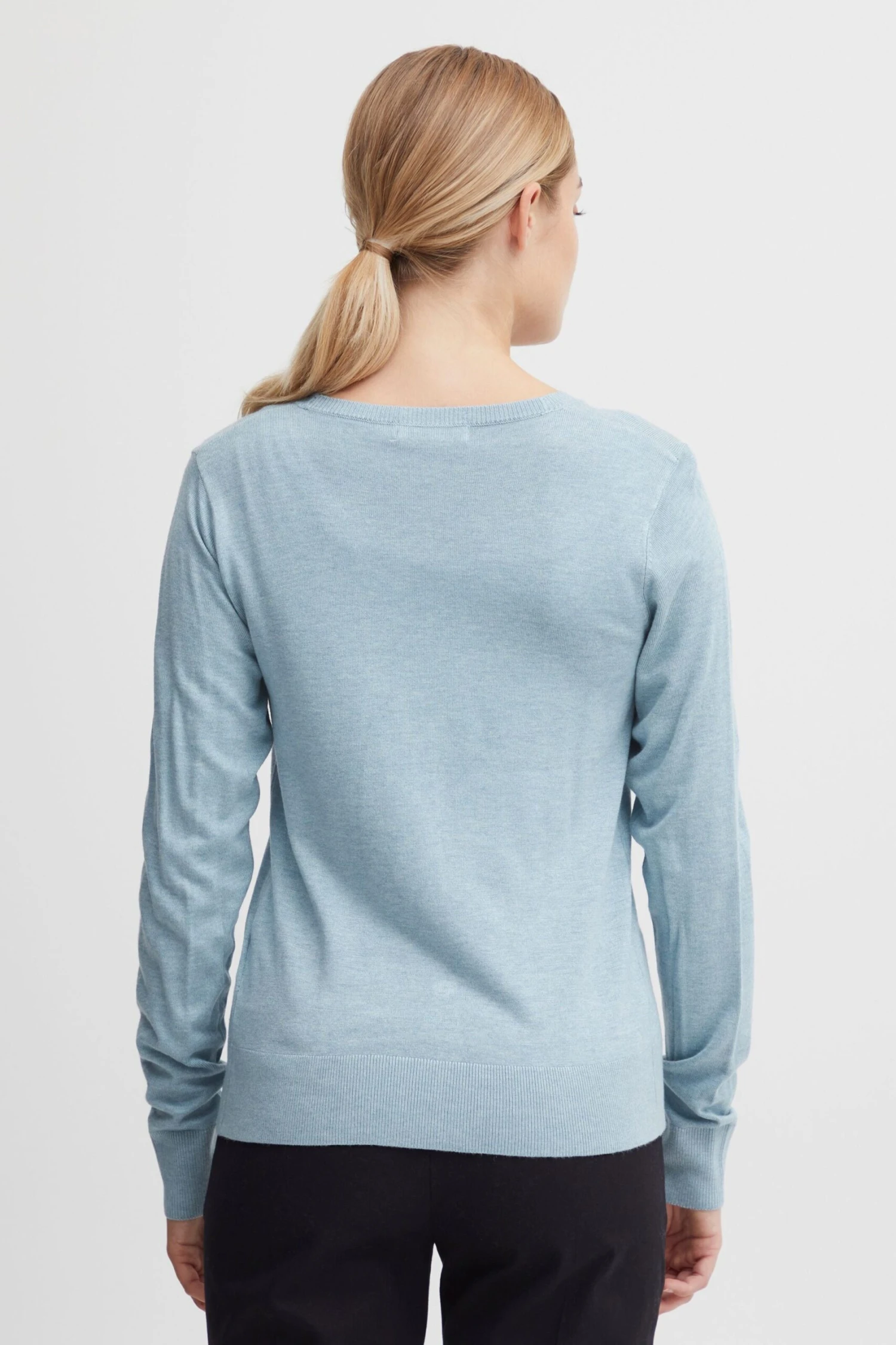 OXMO Strickjacken Strickjacke Oxhelene Frauen Pastellblau 4 OXMO Strickjacken Strickjacke Oxhelene Frauen Pastellblau – Bild 4