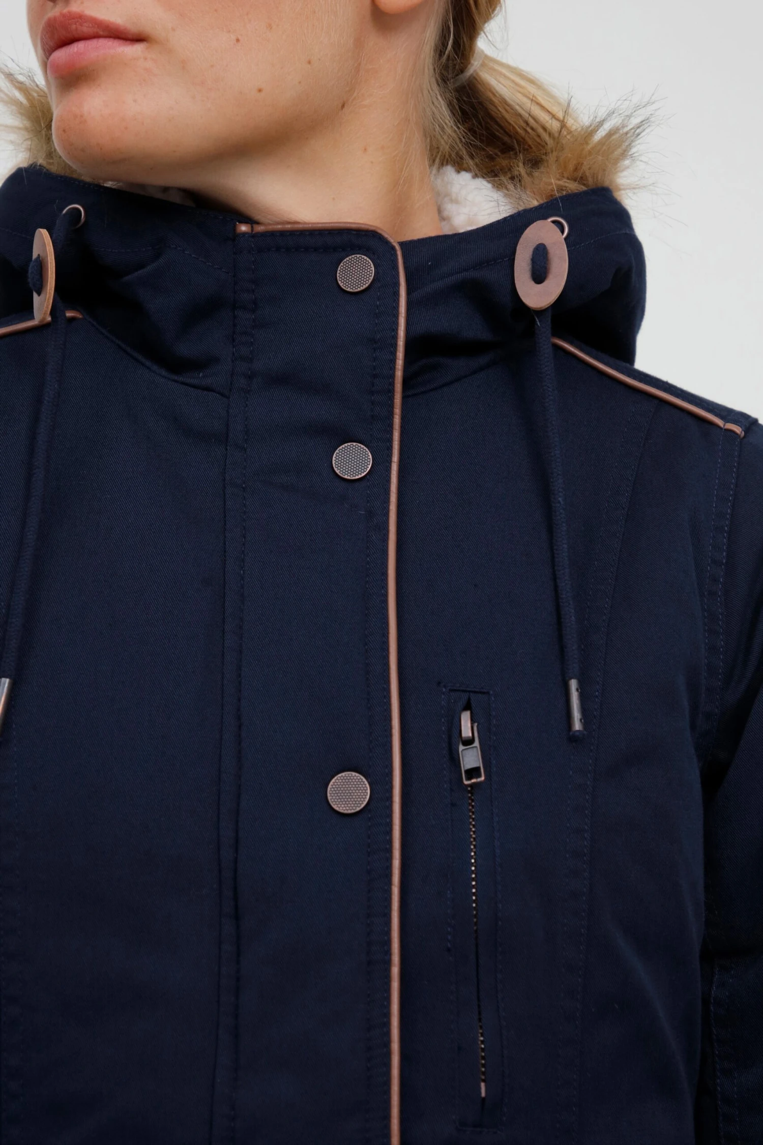 OXMO Jacken Parka ANNA Frauen Dunkelblau 5 OXMO Jacken Parka ANNA Frauen Dunkelblau – Bild 5