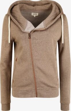 OXMO Sweatjacken Sweatjacke Vicky Frauen Beige / Braun