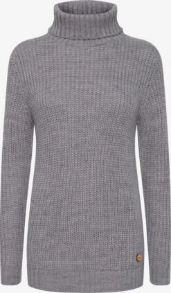 OXMO Rollkragenpullover Pullover Nanna Frauen Graumeliert