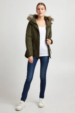 OXMO Winterjacken Winterjacke Lona Frauen Dunkelgrün -OXMO Verkaufs-Shop e51eb2c33e3de848ac4ef2465045424f