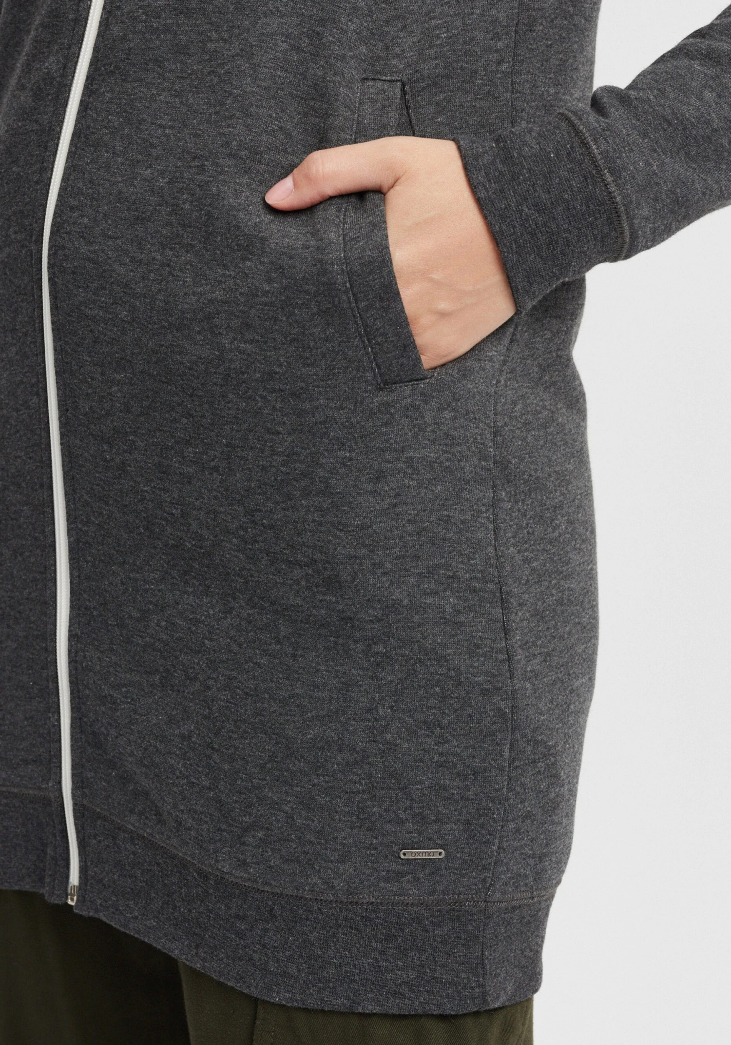 OXMO Sweatjacken Kapuzensweatjacke Olinda Frauen Grau 6 OXMO Sweatjacken Kapuzensweatjacke Olinda Frauen Grau – Bild 6