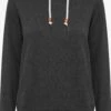 OXMO Pullover Kapuzenpullover ULRIKA Frauen Dunkelgrau