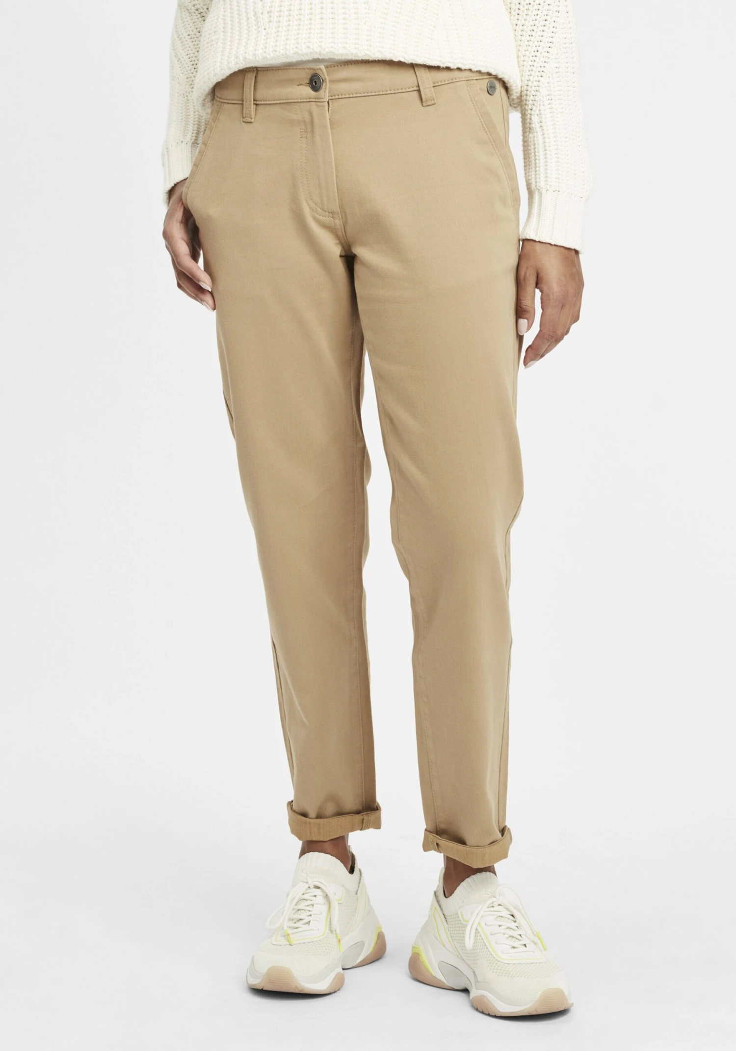 OXMO Chinos Regular Chinohose Doneta Frauen Beige 2 OXMO Chinos Regular Chinohose Doneta Frauen Beige – Bild 2