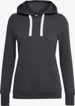OXMO Kapuzenpullover Hoodie Olive Frauen Dunkelgrau