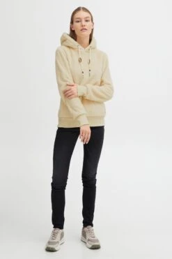 OXMO Sweatshirts Kapuzensweatshirt Frauen Beige -OXMO Verkaufs-Shop edc0d4ce5b46236dd17f8545a0084084