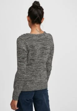 OXMO Feinstrickpullover Strickpullover Phia Frauen Grau / Dunkelgrau -OXMO Verkaufs-Shop efa924f18b37d70923eec1ab1c808683