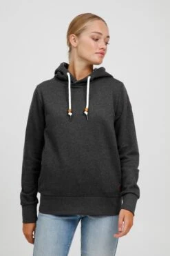 OXMO Pullover Kapuzenpullover ULRIKA Frauen Dunkelgrau -OXMO Verkaufs-Shop efd9f4d14f273501d57120727f088a3f