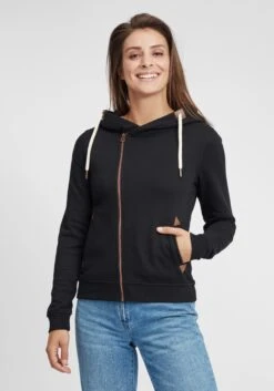 OXMO Sweatjacken Kapuzensweatjacke Vicky Zip-Hood Frauen Schwarz -OXMO Verkaufs-Shop f038a5cde3ab571f91e4bb5376ff00cd