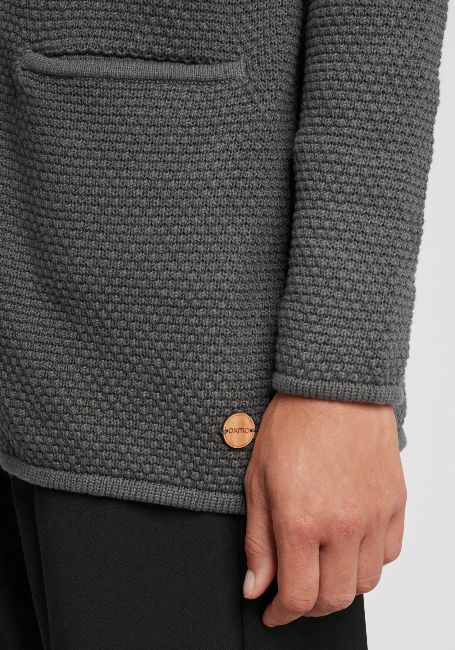 OXMO Strickjacken Strickjacke Hilda Frauen Grau 6 OXMO Strickjacken Strickjacke Hilda Frauen Grau – Bild 6