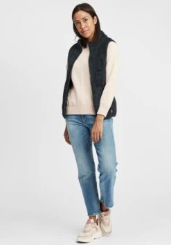 OXMO Westen Weste Theri Frauen Blau -OXMO Verkaufs-Shop f955f20f8157e23e6e514f8d56db0c66