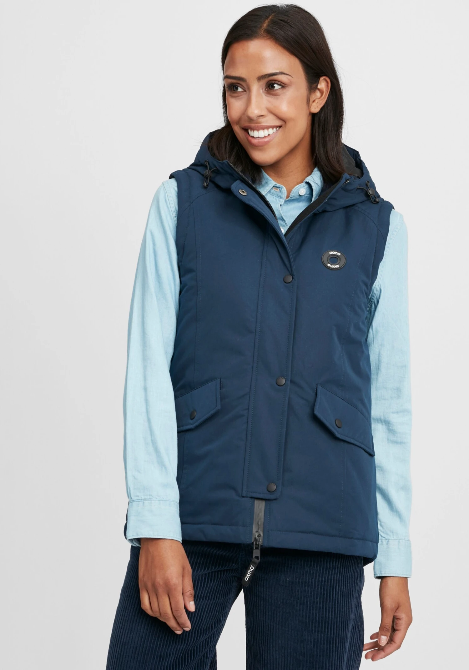 OXMO Westen Weste Tenja Frauen Blau / Navy / Dunkelblau 2 OXMO Westen Weste Tenja Frauen Blau / Navy / Dunkelblau – Bild 2