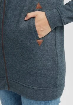 OXMO Sweatjacken Kapuzensweatjacke Vicky Zip Hood Long Frauen Blau -OXMO Verkaufs-Shop fd6c6b30ed74d762c8305369f4c227e1