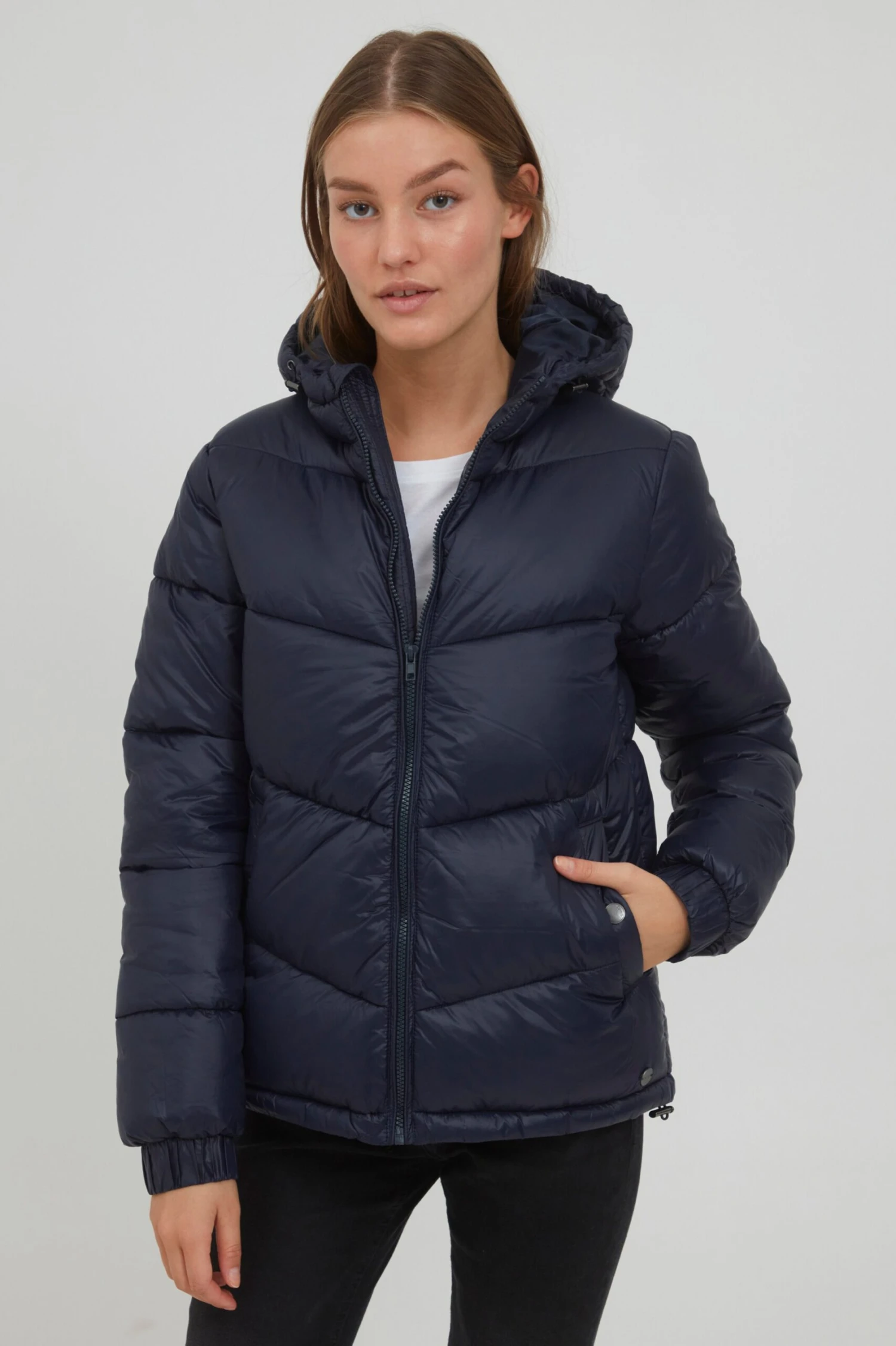 OXMO Winterjacken Steppjacke TABEA Frauen Dunkelblau 2 OXMO Winterjacken Steppjacke TABEA Frauen Dunkelblau – Bild 2